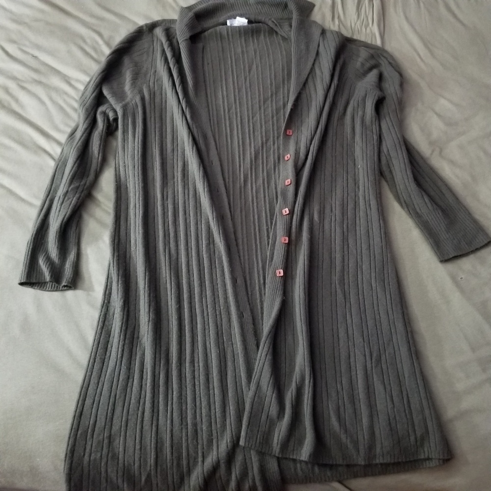 Green Button Down Cardigan